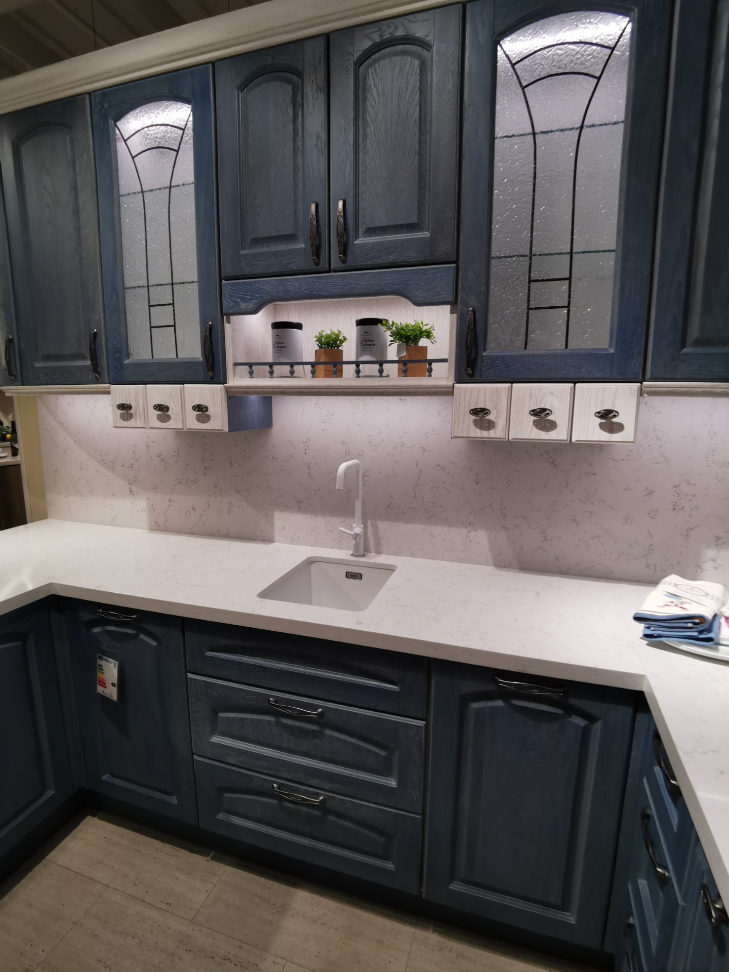 Blue Rustic Kitchen